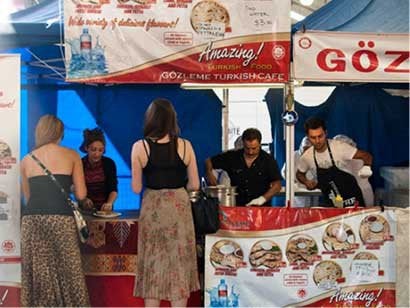 Food stall at the market