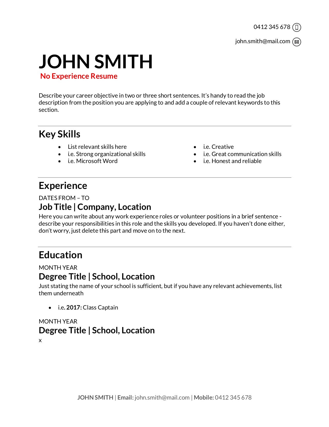 Free Resume Templates Download How To Write A Resume In 2023 
